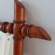 Miroir de barbier en bois effet bambou années 60-70