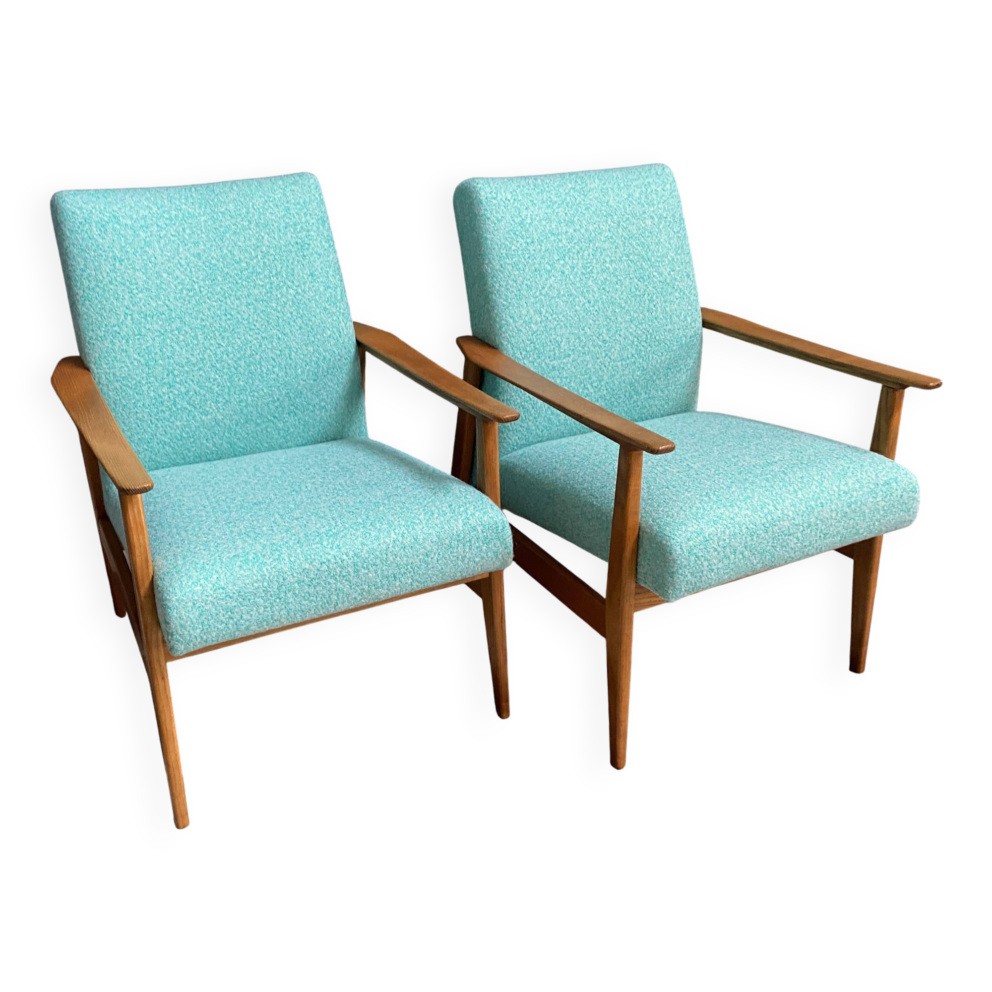 Pair of Green arm chairs 1960s