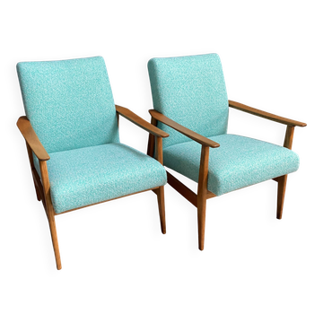 Pair of Green arm chairs 1960s
