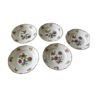 Hollow plates Lourioux Foecy bouquet of flowers