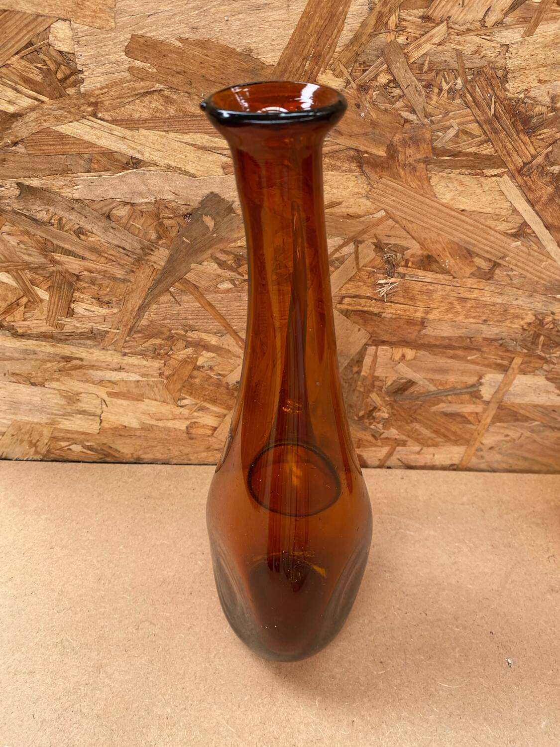 Old gat carafe service + 5 glasses molded orange glass 1970 vintage