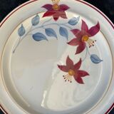 6 earthenware plates Sylvie Hamage Moulin des Loups Nord vintage model