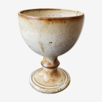 Old glazed sandstone chalice glass