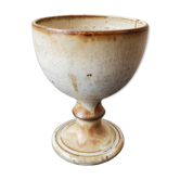 Old glazed sandstone chalice glass