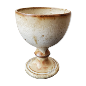 Old glazed sandstone chalice glass