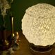 Vintage Art Deco globe table lamp in white Clichy glass
