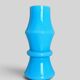 Vintage Italian opaline glass vase from Empoli, turquoise blue, 1960s.