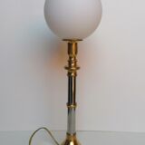 Opaline brass lamp