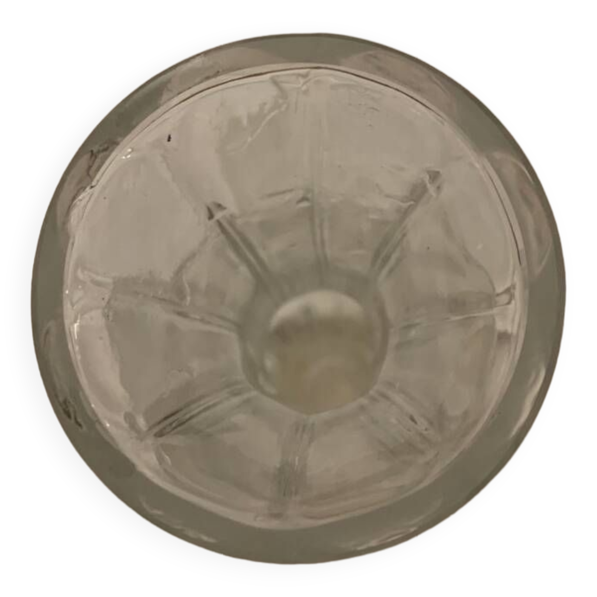 Small cut crystal carafe bearing 2 butterflies