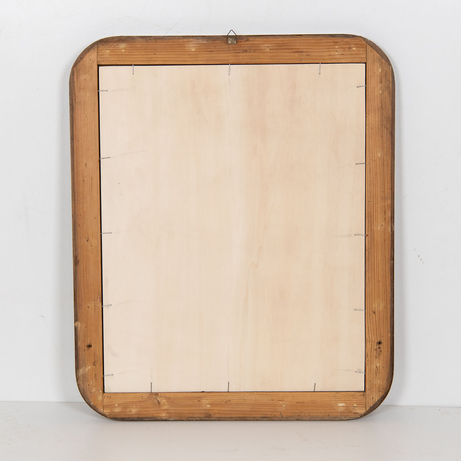 1950s vintage walnut wood mirror