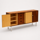Buffet vintage en palissandre avec pieds en chrome