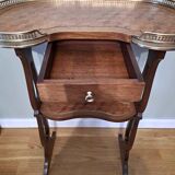 Marquetry pedestal table or side table