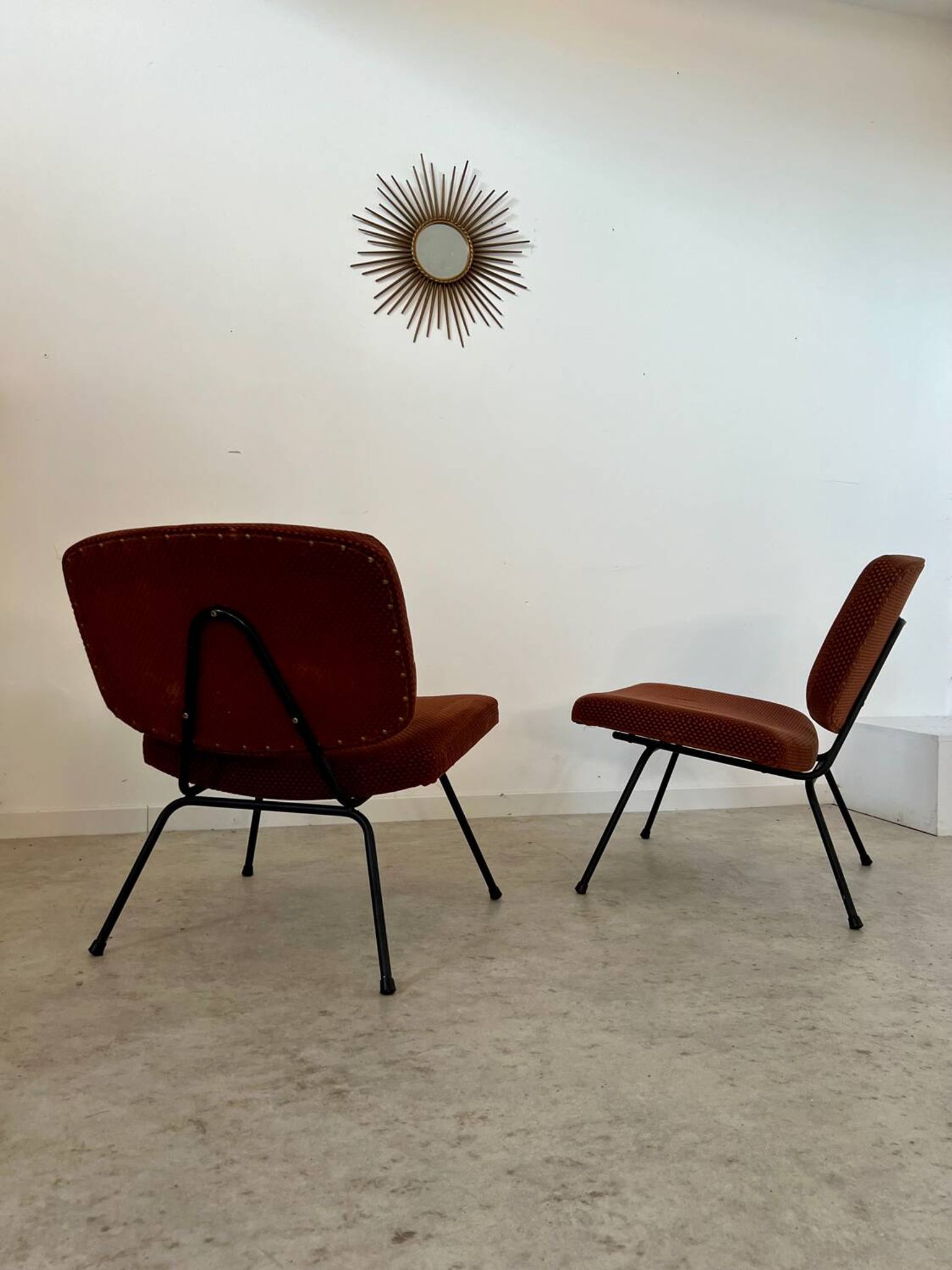 Lot of 2 old CM 190 armchairs by Pierre Paulin, French design from the 60s