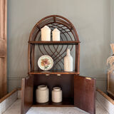 Vintage rattan shelf