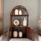 Vintage rattan shelf