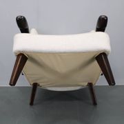 1950s Restored Wing Chair , Czechoslovakia