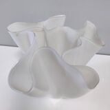 White Glass Vase "Fazzoletto" by Giorgio Berlini, Italy