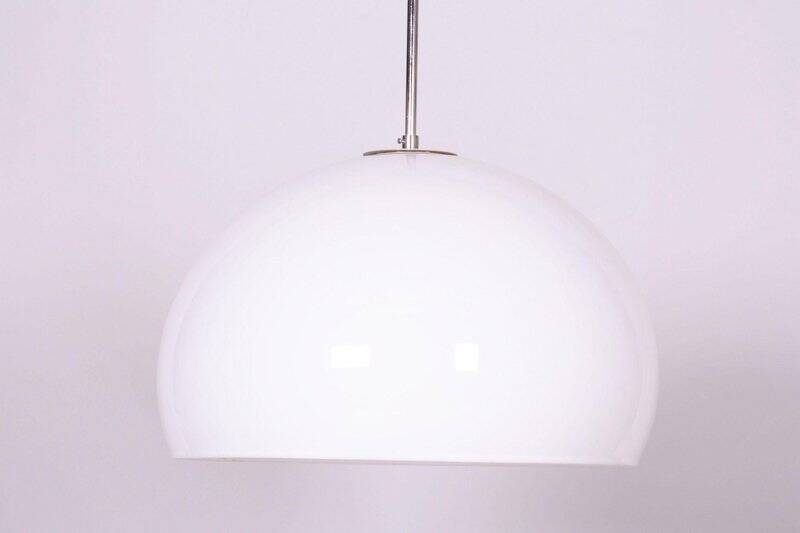 Mid-Century Chrome Chandelier by Guzzini for Meblo, Italy, 1970s