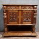 Renaissance style walnut sideboard with a concealed function