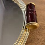 Golden mirror plateau Art Deco diameter 34cm