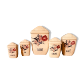 Set of old spice pots in lunéville earthenware model "Tulip"
