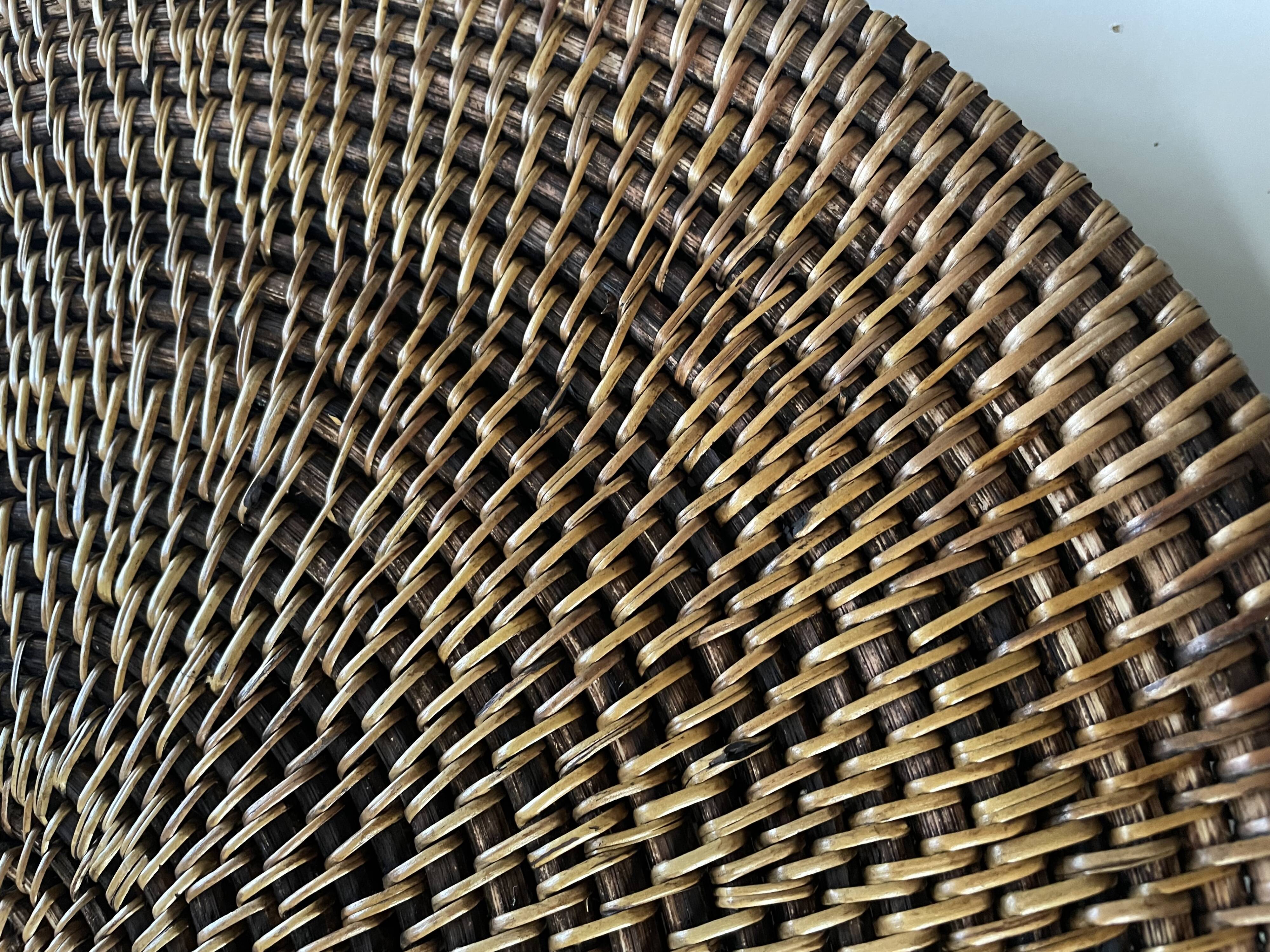 XXL woven rattan tray diameter 46 cm