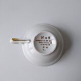 Set of 6 Berry Limoges flower porcelain tea coffee cups