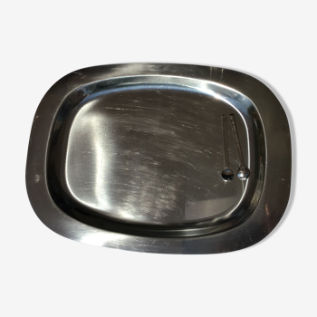 Scandinavian stainless steel tray rectangle rounded edges