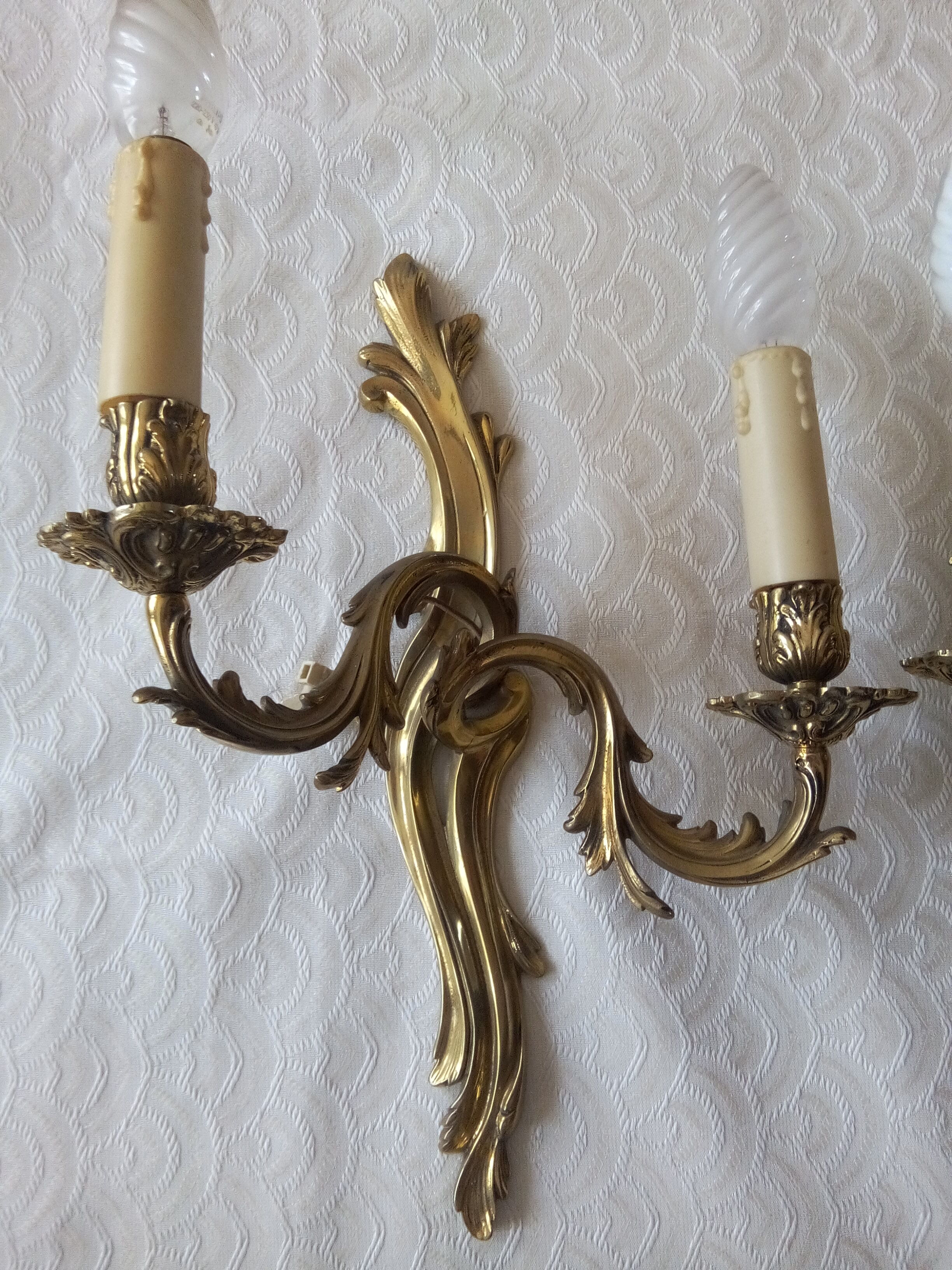 Pair of wall lamps Gilded bronze