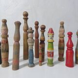 Old wooden bowling game
