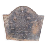 19th-century cast iron fireplace plaque