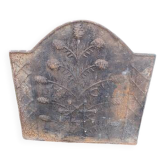 19th-century cast iron fireplace plaque