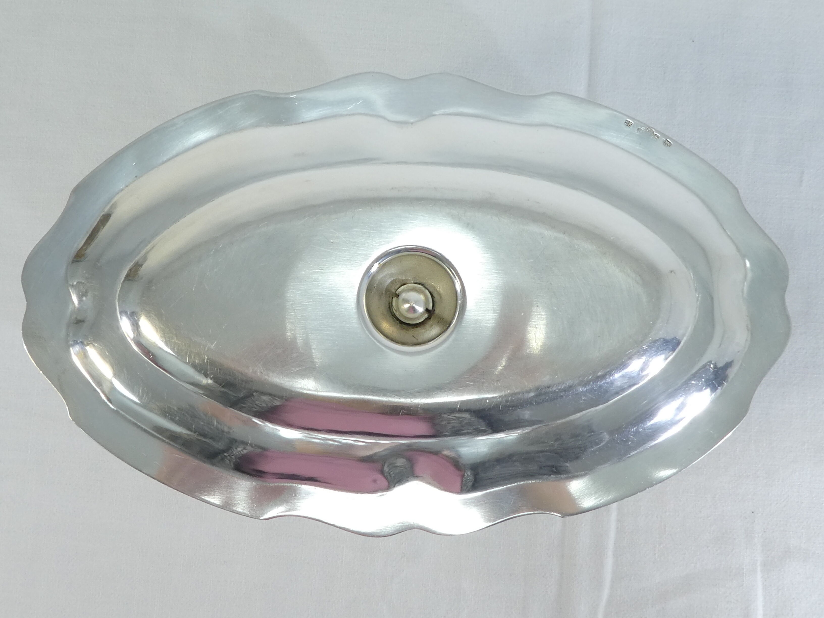 Victor Saglier gravy boat in silver metal
