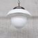 Mid-century french glass two tone opaline pendant light