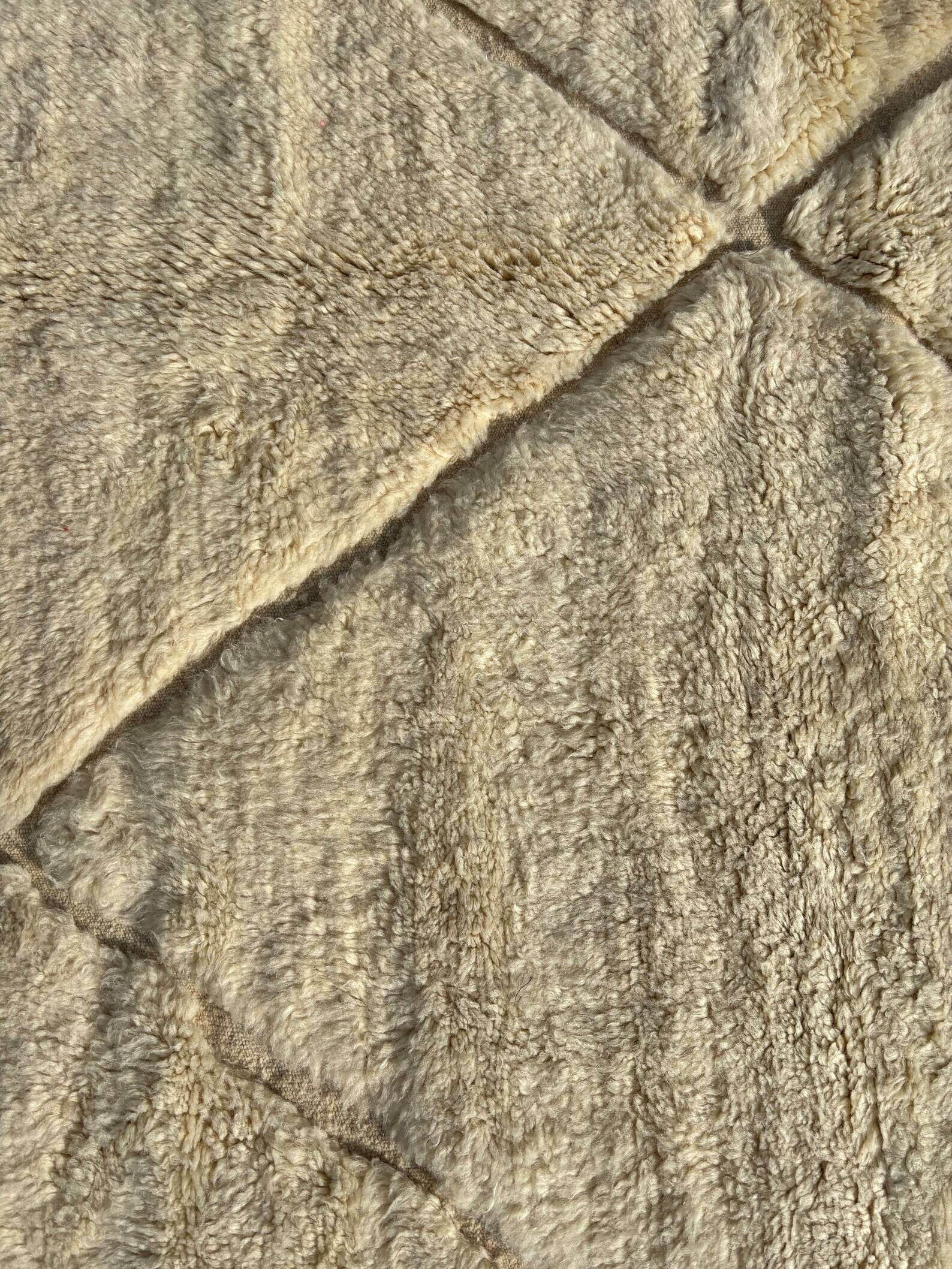 Large white Moroccan Berber rug