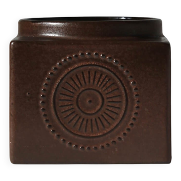 Vase en céramique brune de Göran Andersson, années 1960, Suède