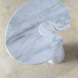 Angelo Mangiarotti coffee table in Italian Carrara marble, Eros series, Italy 1970s