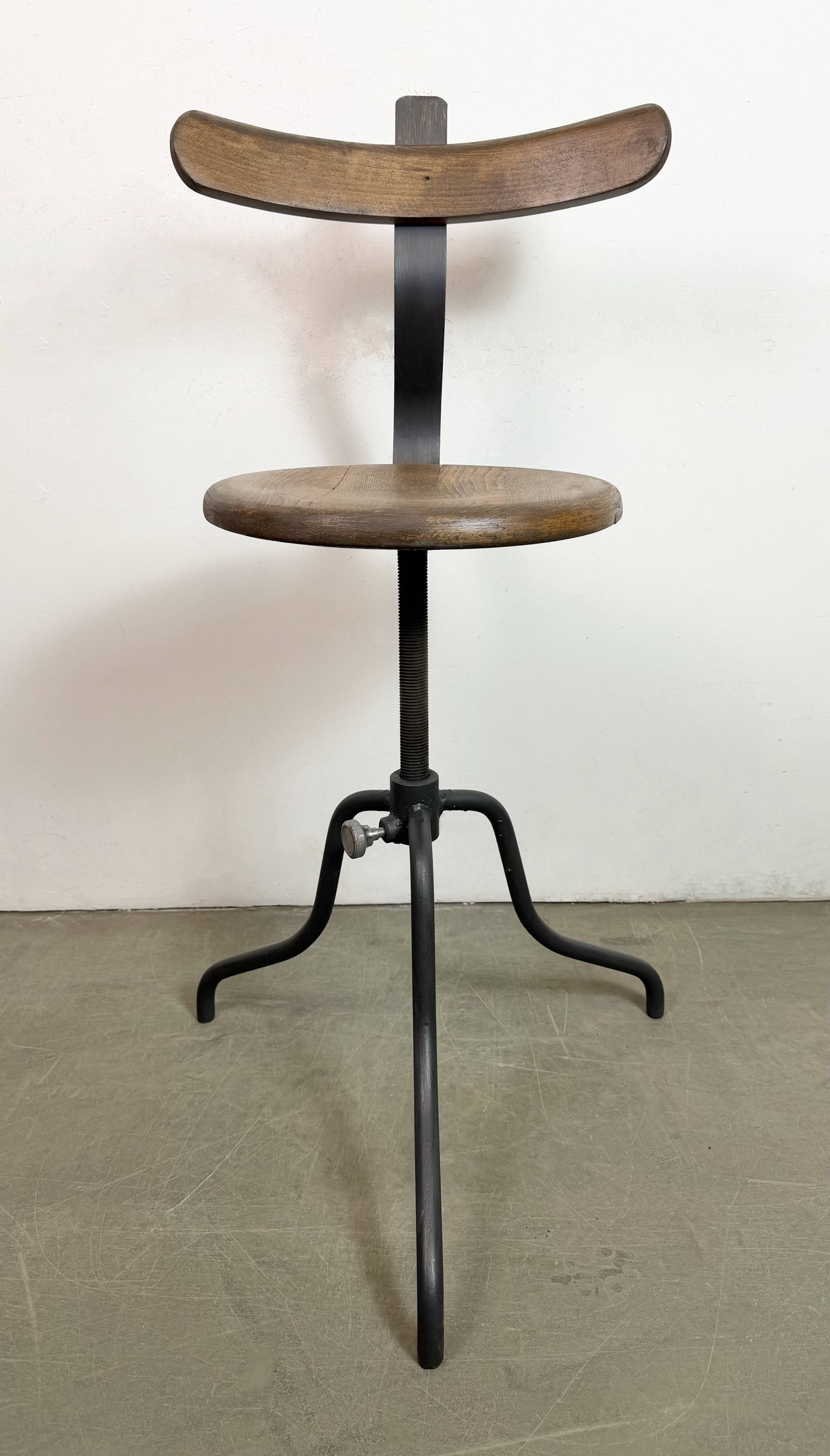 Industrial Factory Swivel Chair, 1950s
