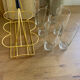 Scoubidou glass holder and its 6 glasses from 1960.