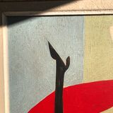 Abstract painting on panel