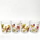 Verres à eau vintage oiseaux