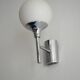 Pair of wall lamps Sciolari opaline chrome steel 60s
