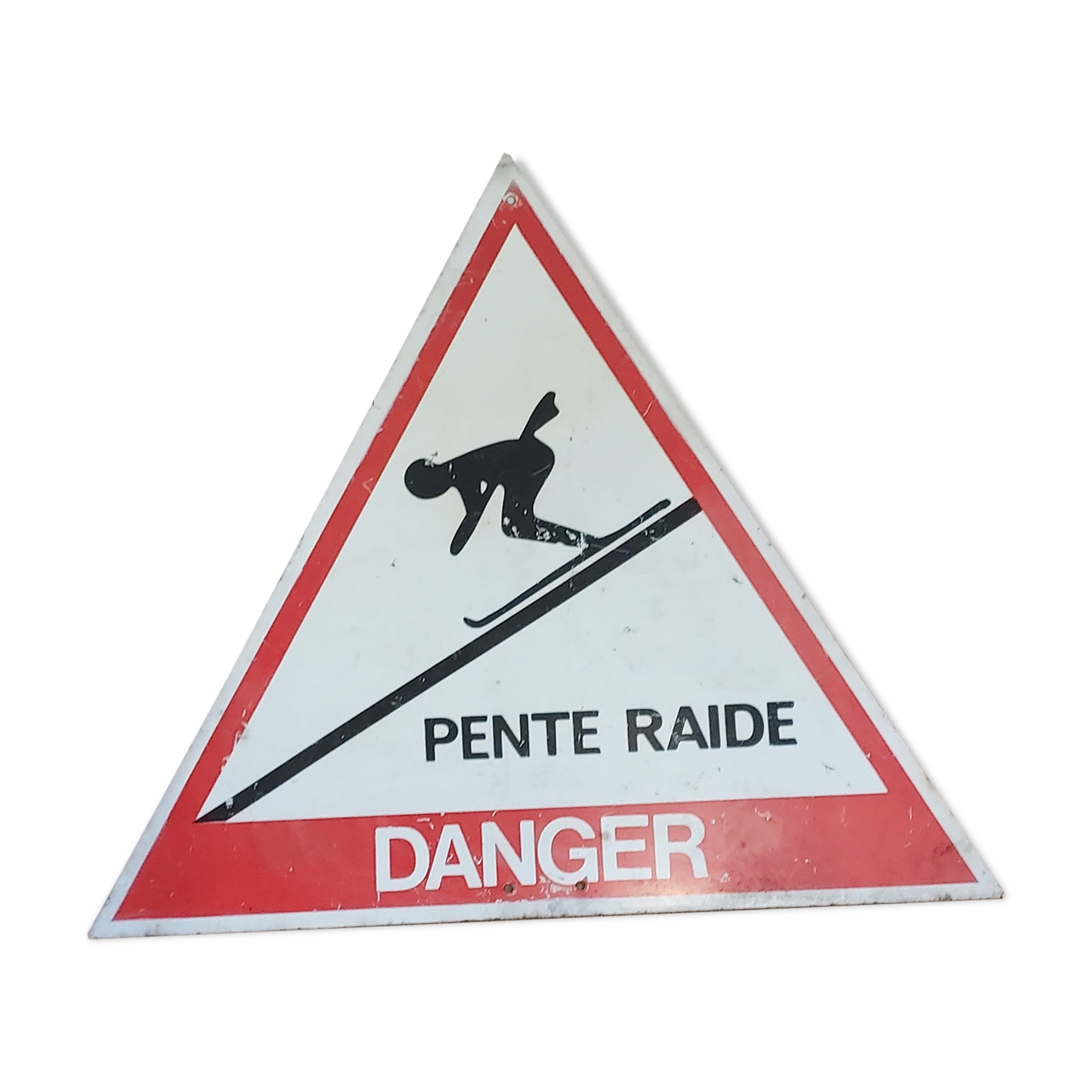 Steep slope ski sign