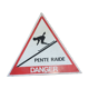 Steep slope ski sign
