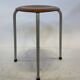 Vintage school stool, 1970s industrial design, Dutch minimalist