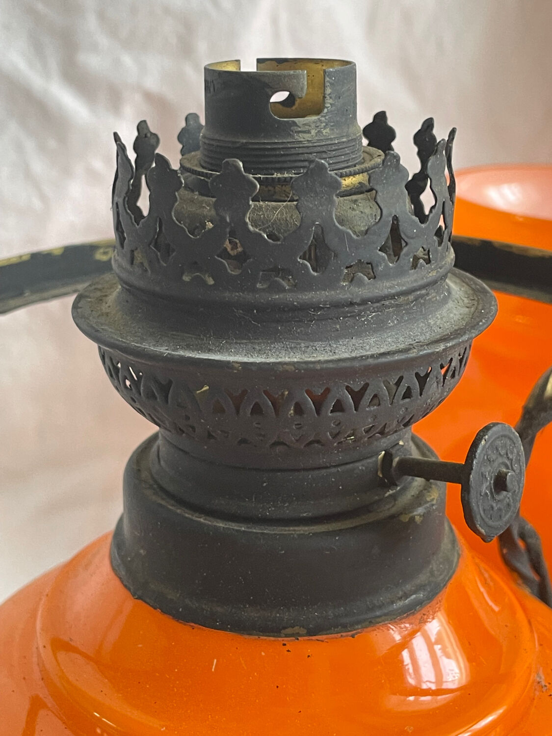 Pendant chandelier, vintage, opaline, Orange, 1970s