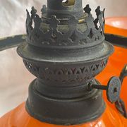 Lustre suspension, vintage, opaline, Orange Annee70