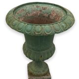 Vase Medici Late XIXth enamel Green