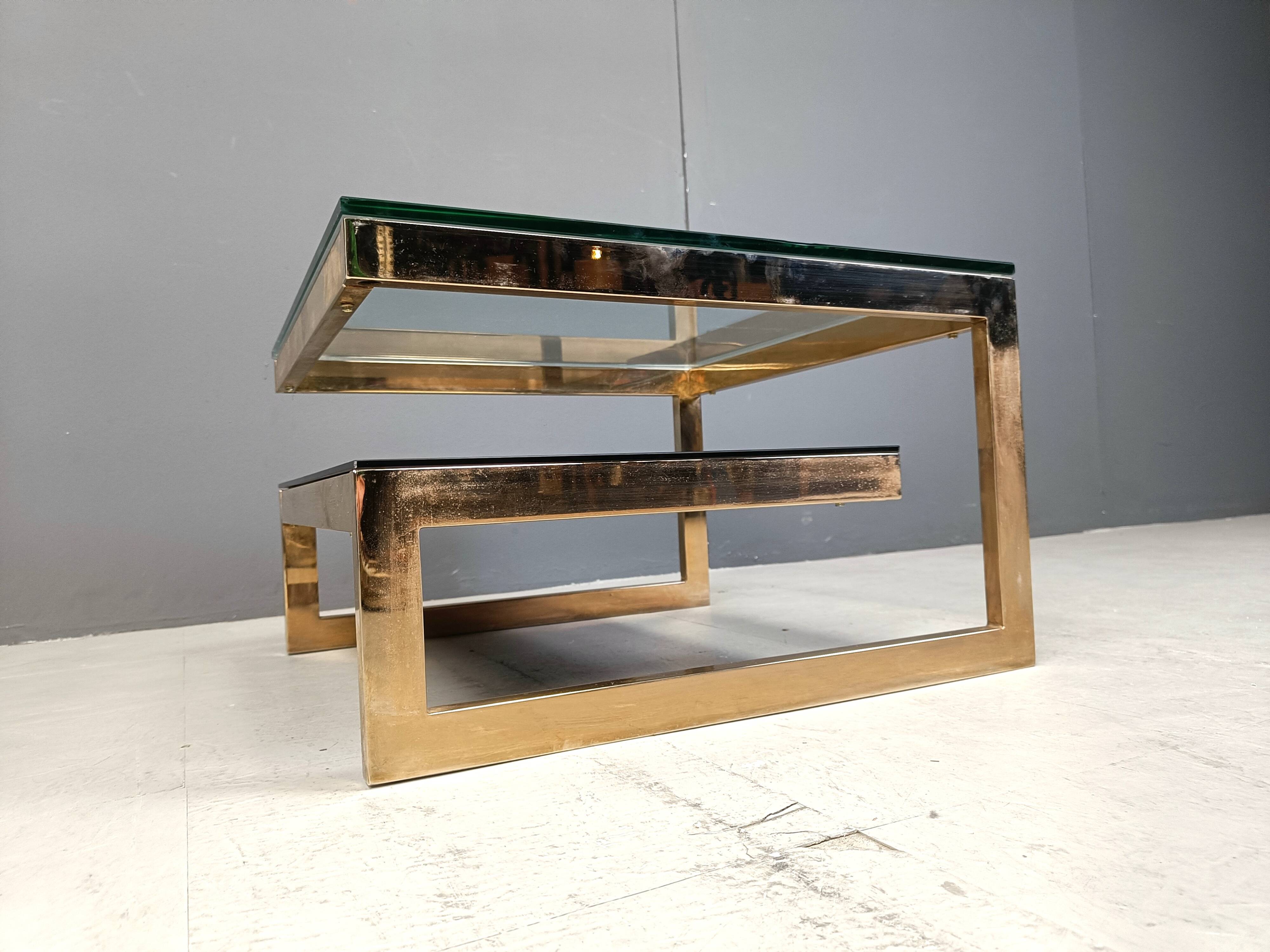 23Kt gold plate coffee table, 1970s