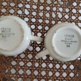 Coffee maker and cups Digoin Sarreguemines